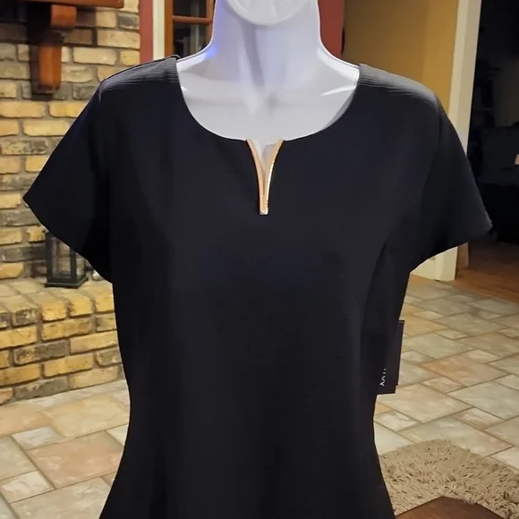 🌺Alyx NWT Peplum Style Top with Gold Metal Detail - Picture 2 of 12